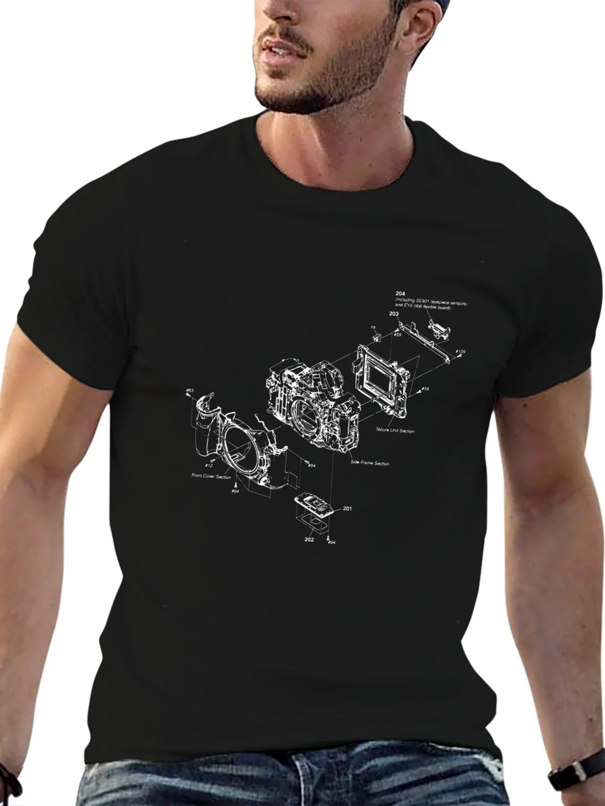 Camera Blueprint Graphic Tee - Black product image 5