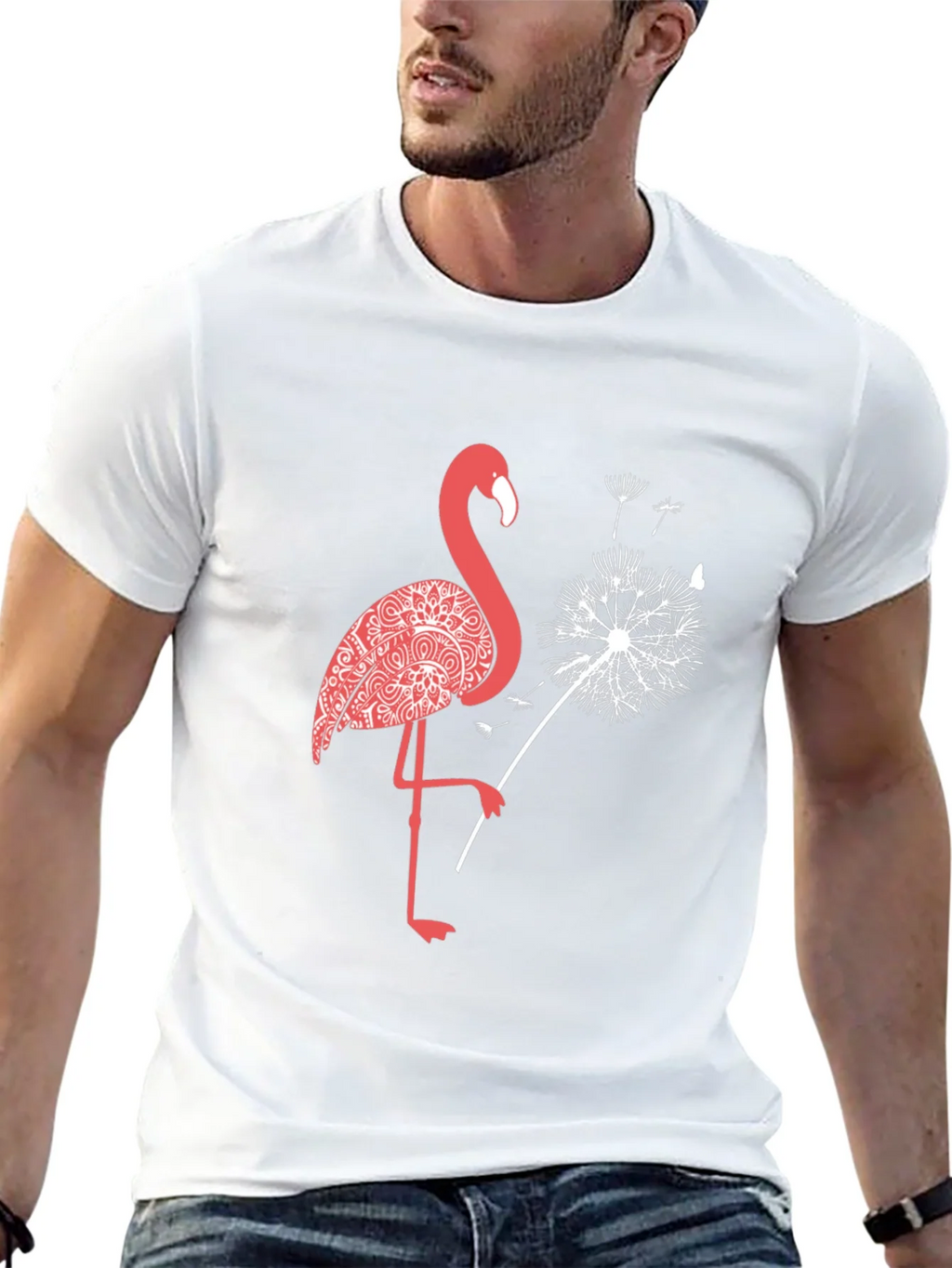 Flamingo Dandelion Graphic Tee - Stylish Comfort product image 11