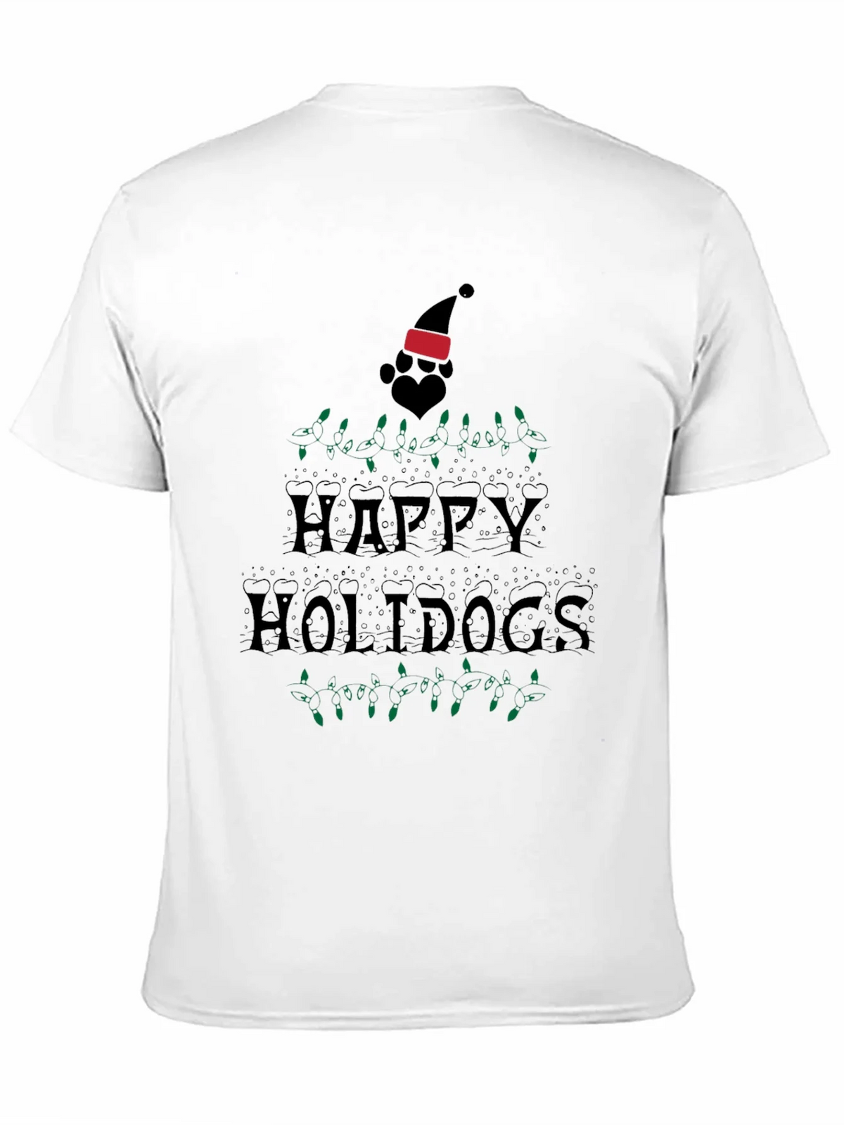 Happy Holidogs Black T-Shirt