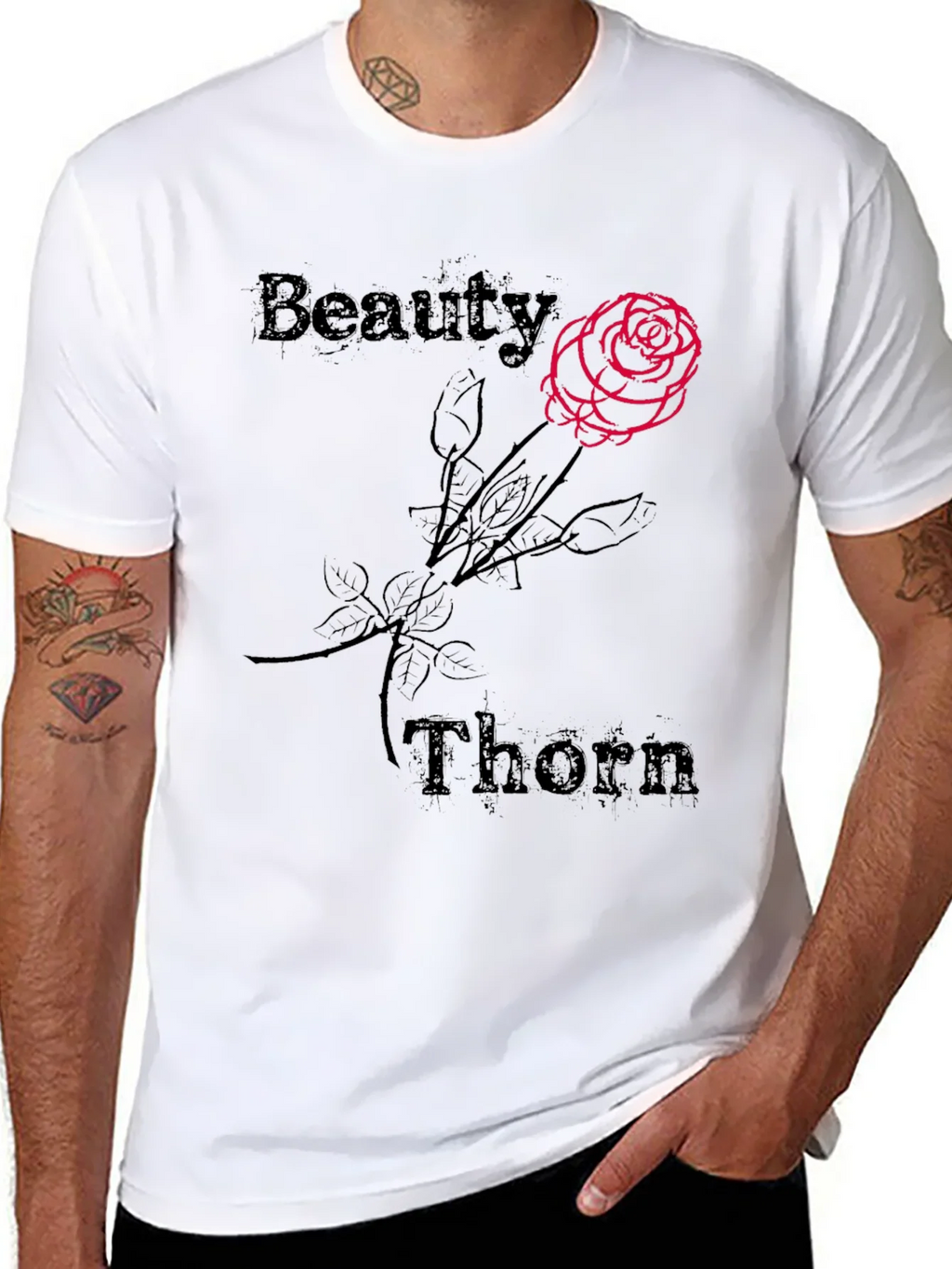Beauty and Thorn Graphic Tee - Black product image 7