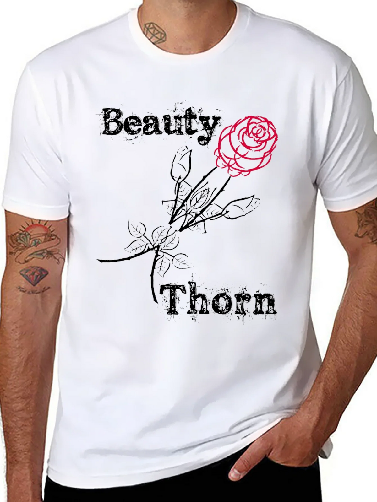 Beauty and Thorn Graphic Tee - Black product image 7