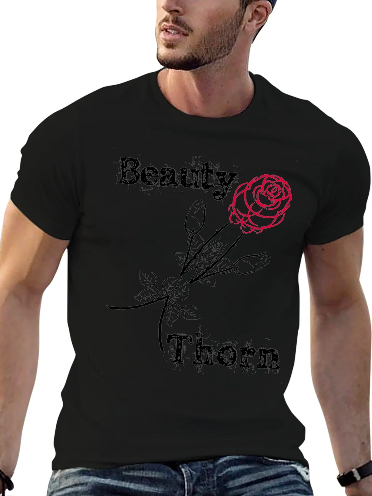 Beauty and Thorn Graphic Tee - Black product image 6