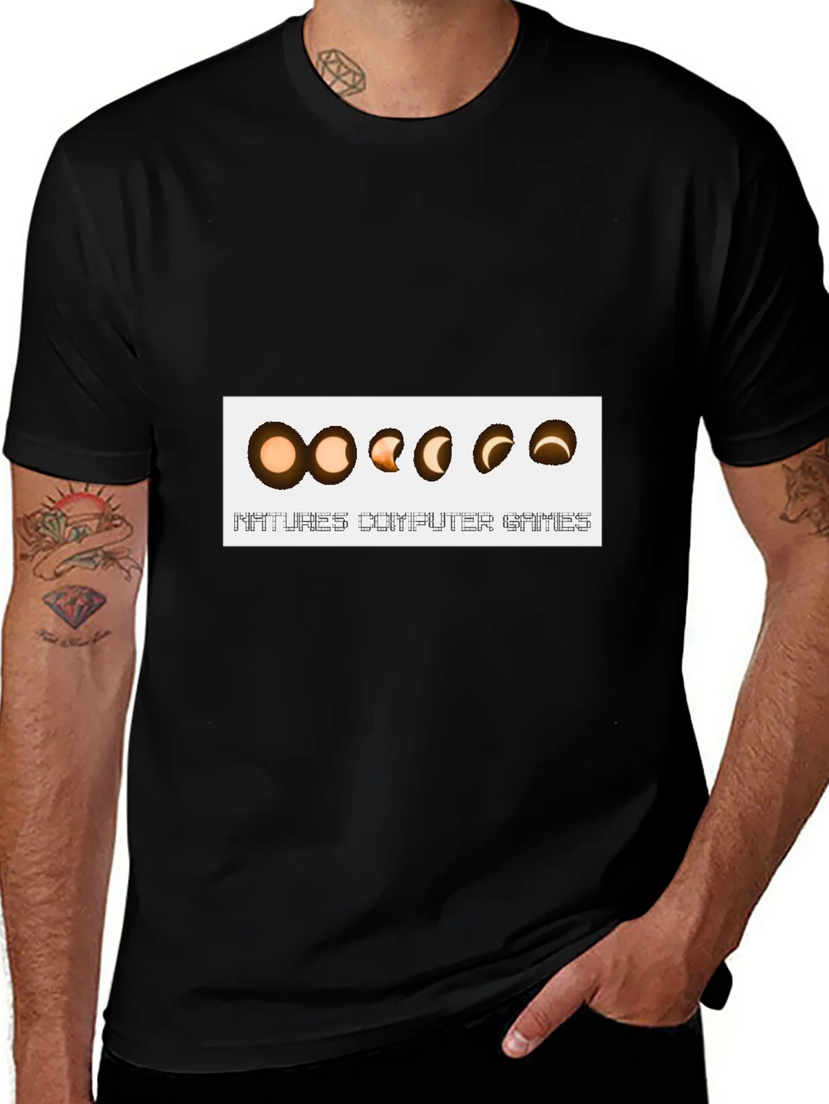 Natures Computer Games Black T-Shirt product image 1