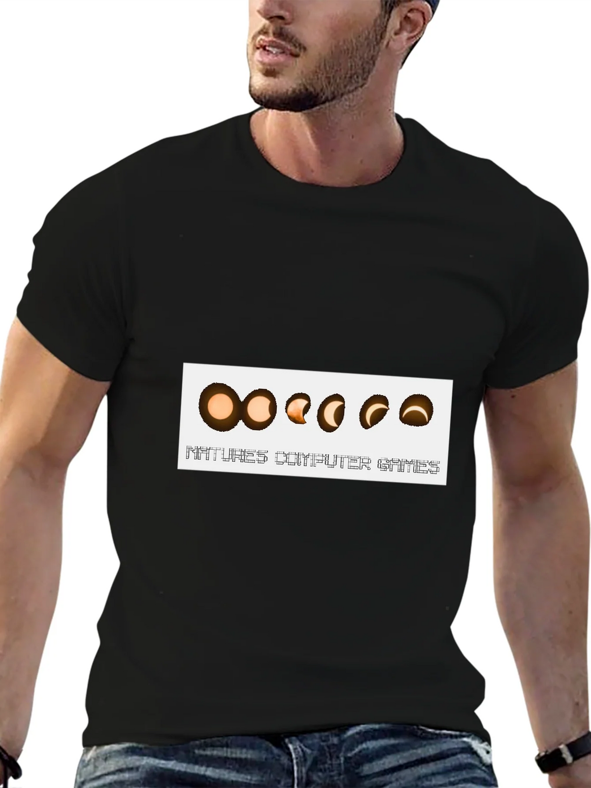 Natures Computer Games Black T-Shirt product image 2