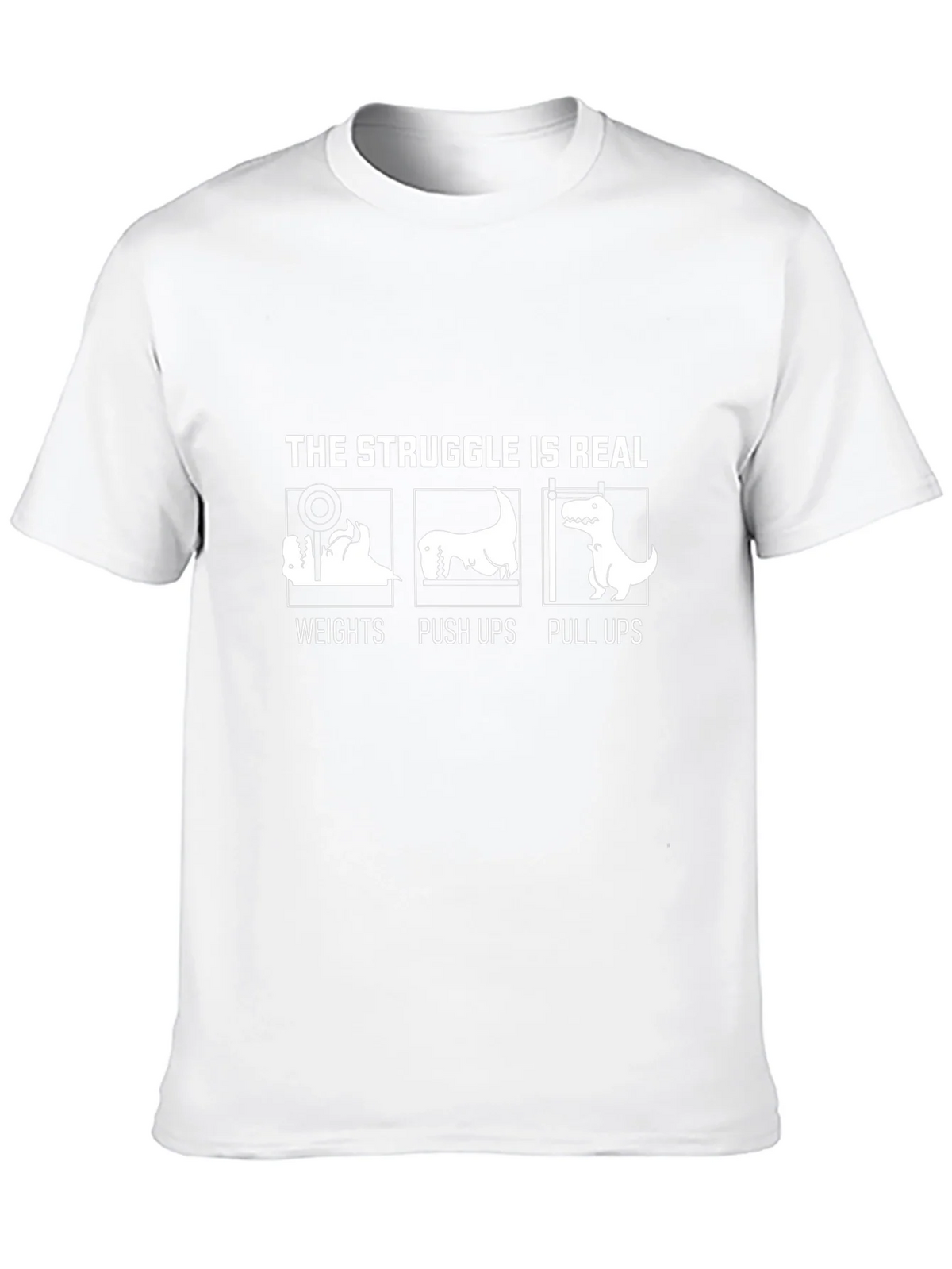 The Struggle Is Real Dinosaur Workout T-Shirt product image 5