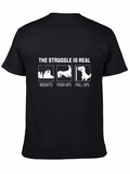 The Struggle Is Real Dinosaur Workout T-Shirt product image 1