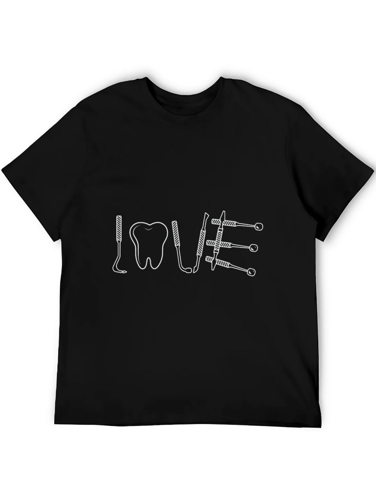 Dentist LOVE Graphic T-Shirt - Black product image 5