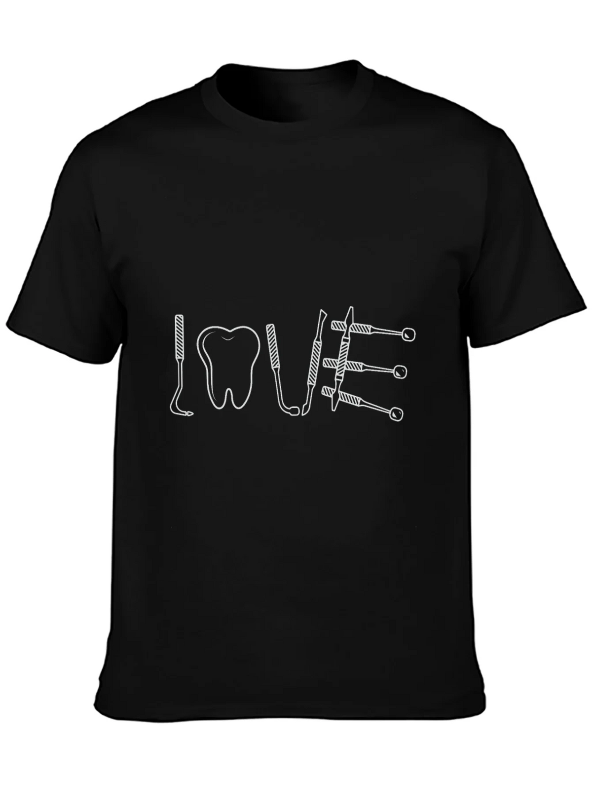 Dentist LOVE Graphic T-Shirt - Black product image 3