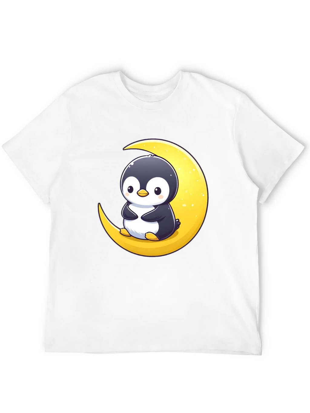 Penguin Moon Graphic Tee - Black Cotton T-Shirt product image 11