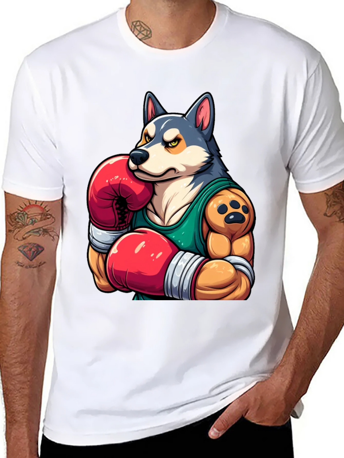 Boxer Dog Graphic Tee - Mens Black T-Shirt product image 7
