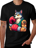 Boxer Dog Graphic Tee - Mens Black T-Shirt product image 1