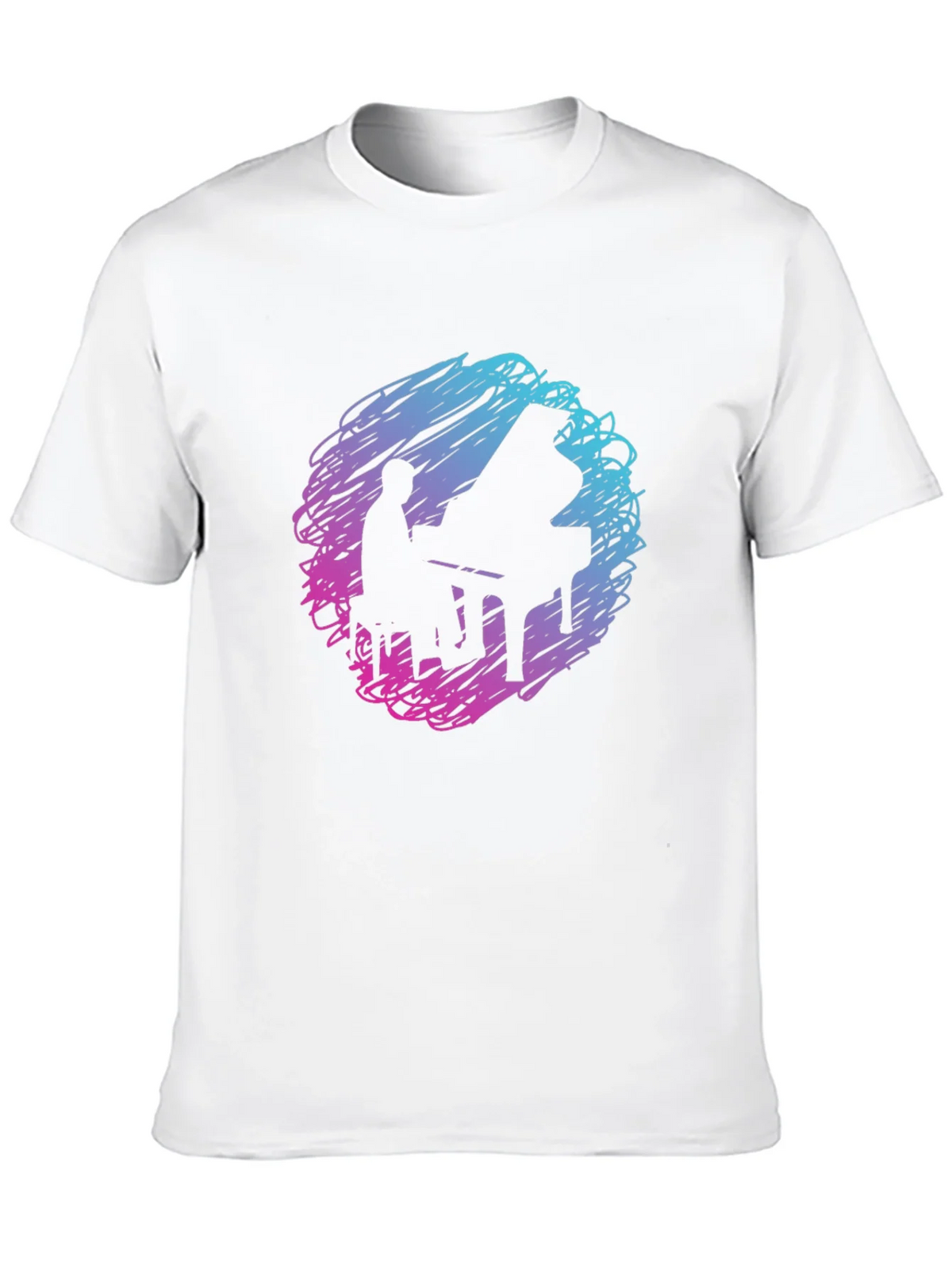 Piano Player Graphic Tee - Abstract Scribble Design product image 7