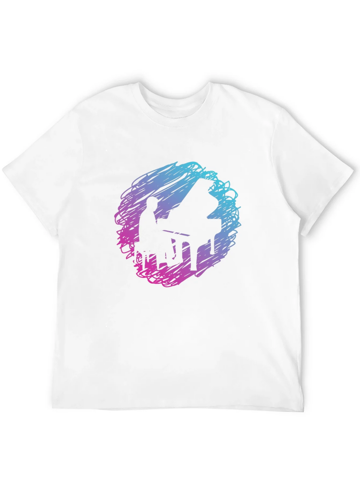 Piano Player Graphic Tee - Abstract Scribble Design product image 9