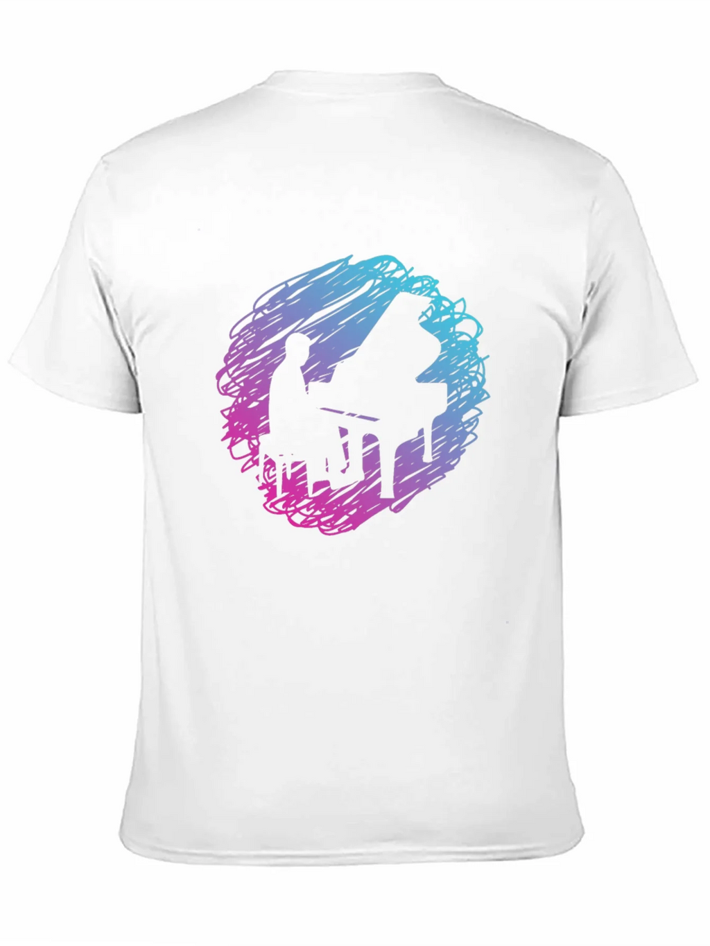 Piano Player Graphic Tee - Abstract Scribble Design product image 8
