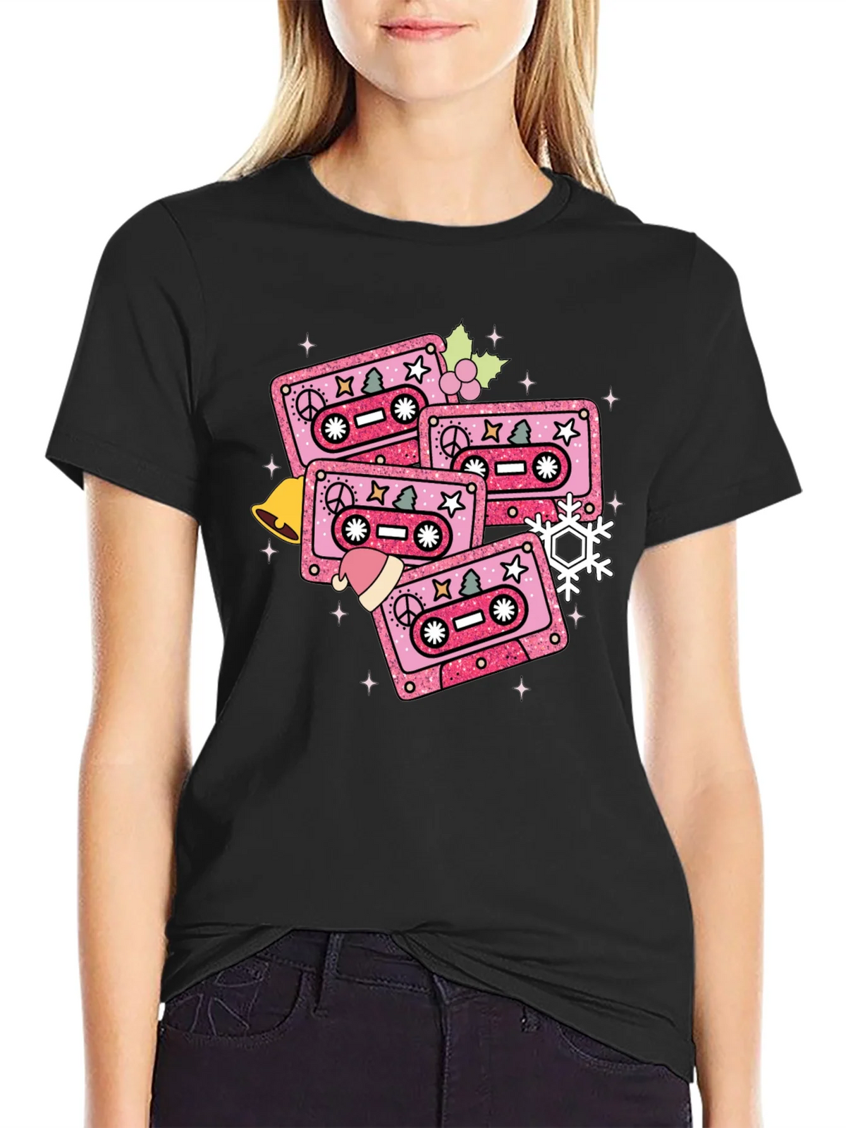 Retro Christmas Cassette Tape T-Shirt product image 2