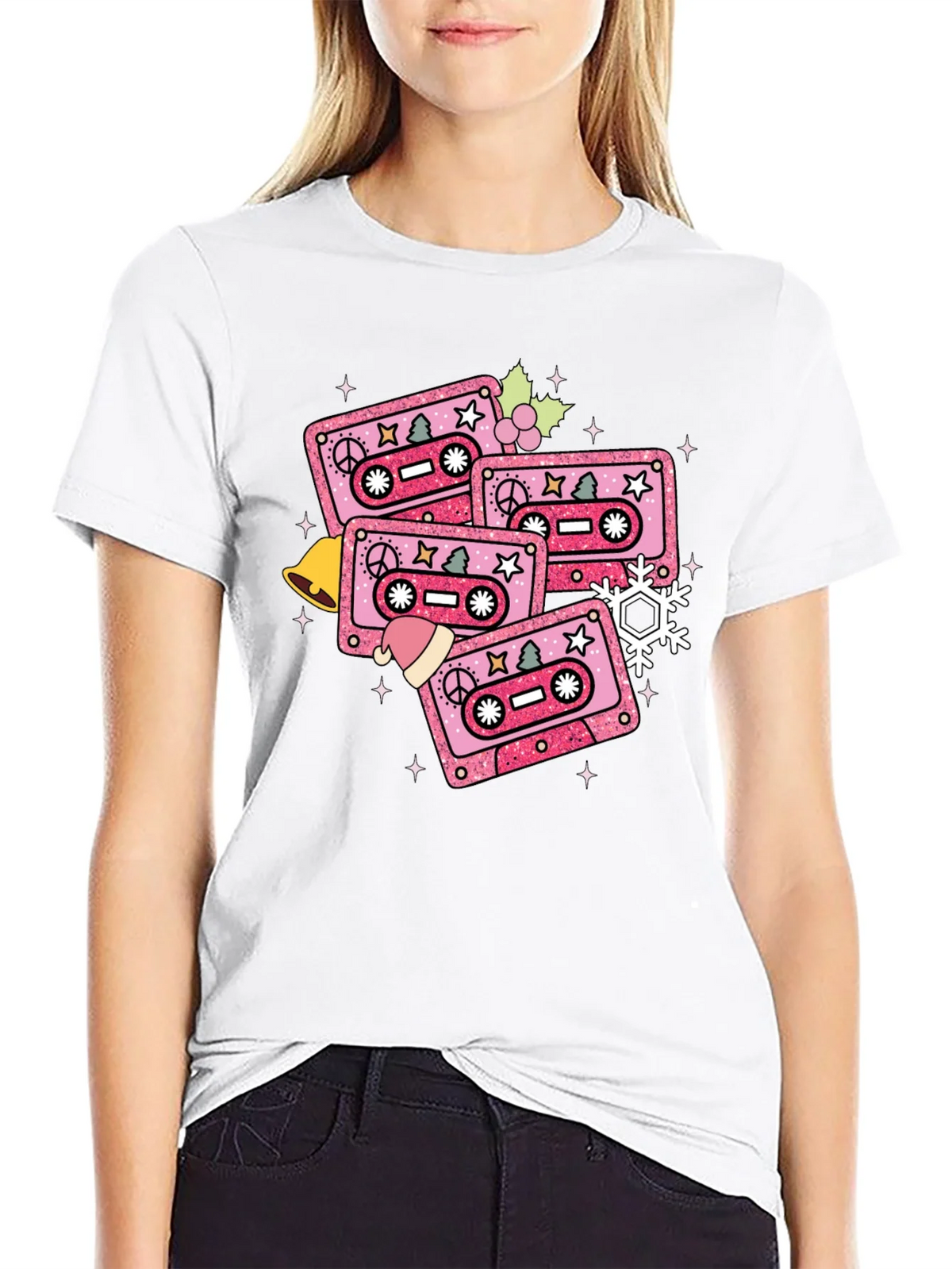 Retro Christmas Cassette Tape T-Shirt product image 8