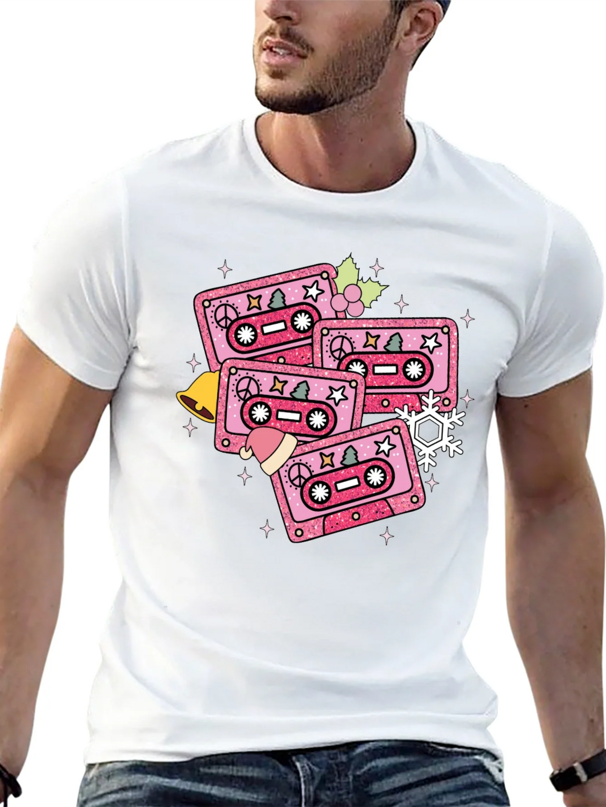 Retro Christmas Cassette Tape T-Shirt product image 12