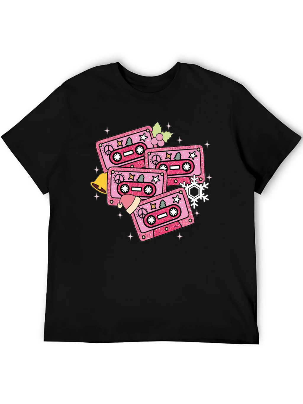 Retro Christmas Cassette Tape T-Shirt product image 5