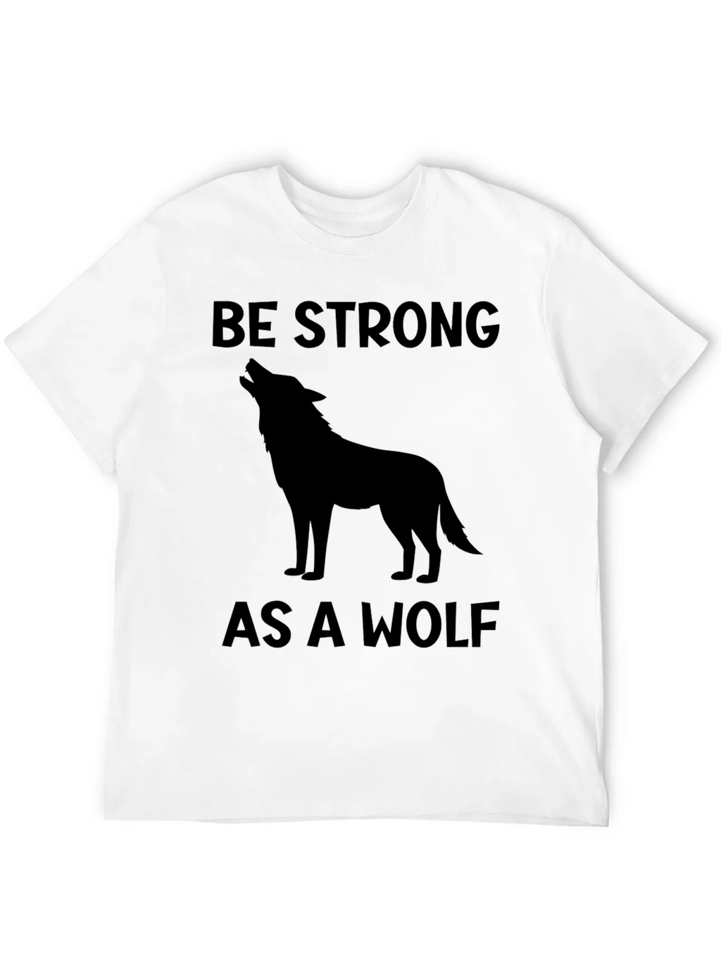Be Strong As A Wolf Graphic Tee - Black product image 2