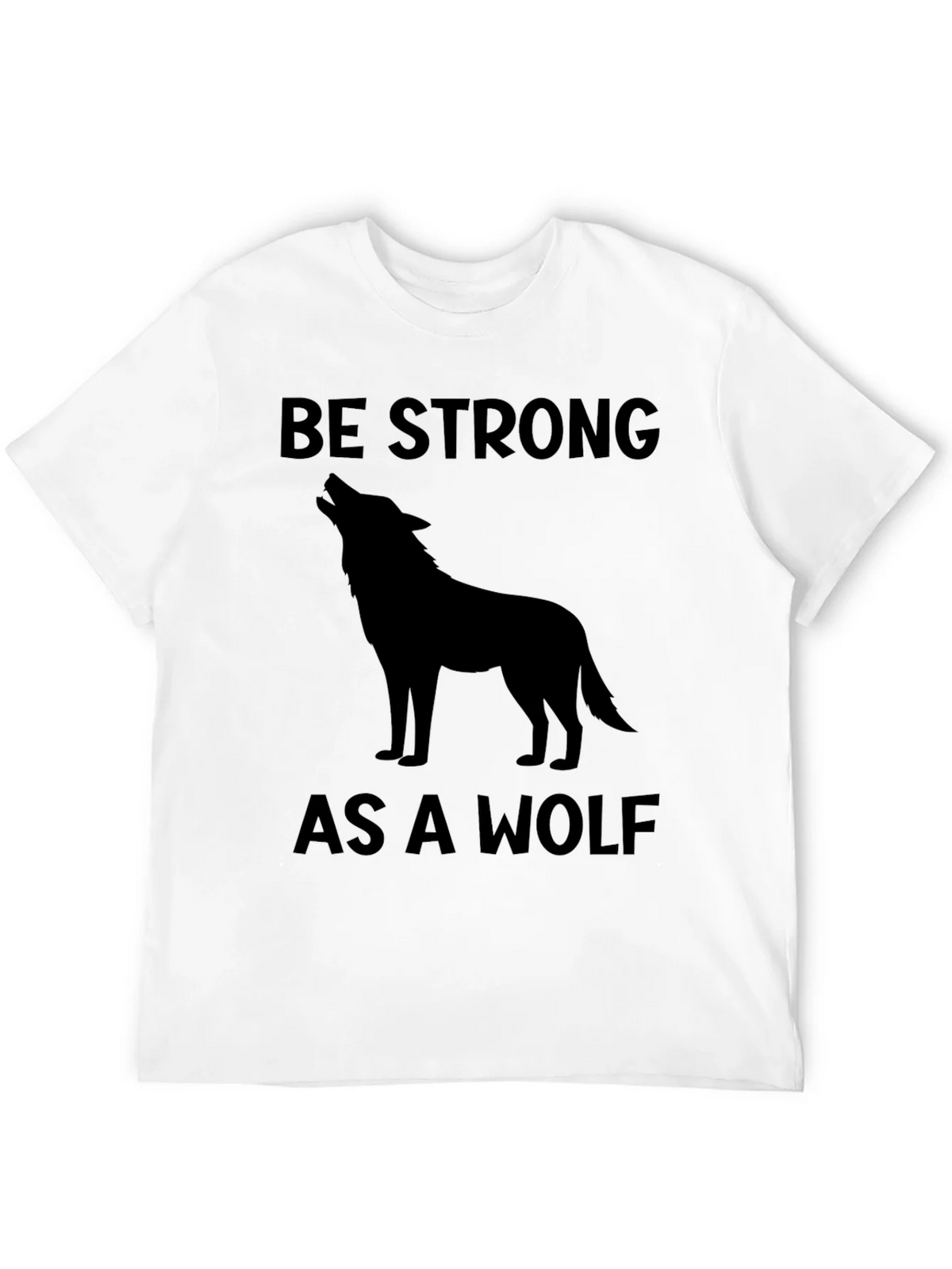 Be Strong As A Wolf Graphic Tee - Black product image 2