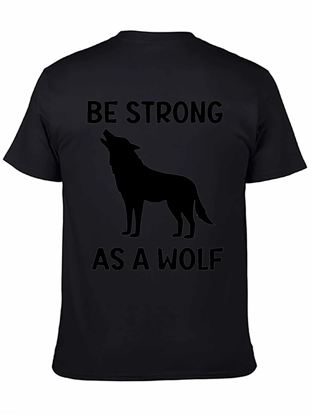 Be Strong As A Wolf Graphic Tee - Black product image 1