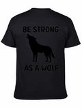Be Strong As A Wolf Graphic Tee - Black product image 1