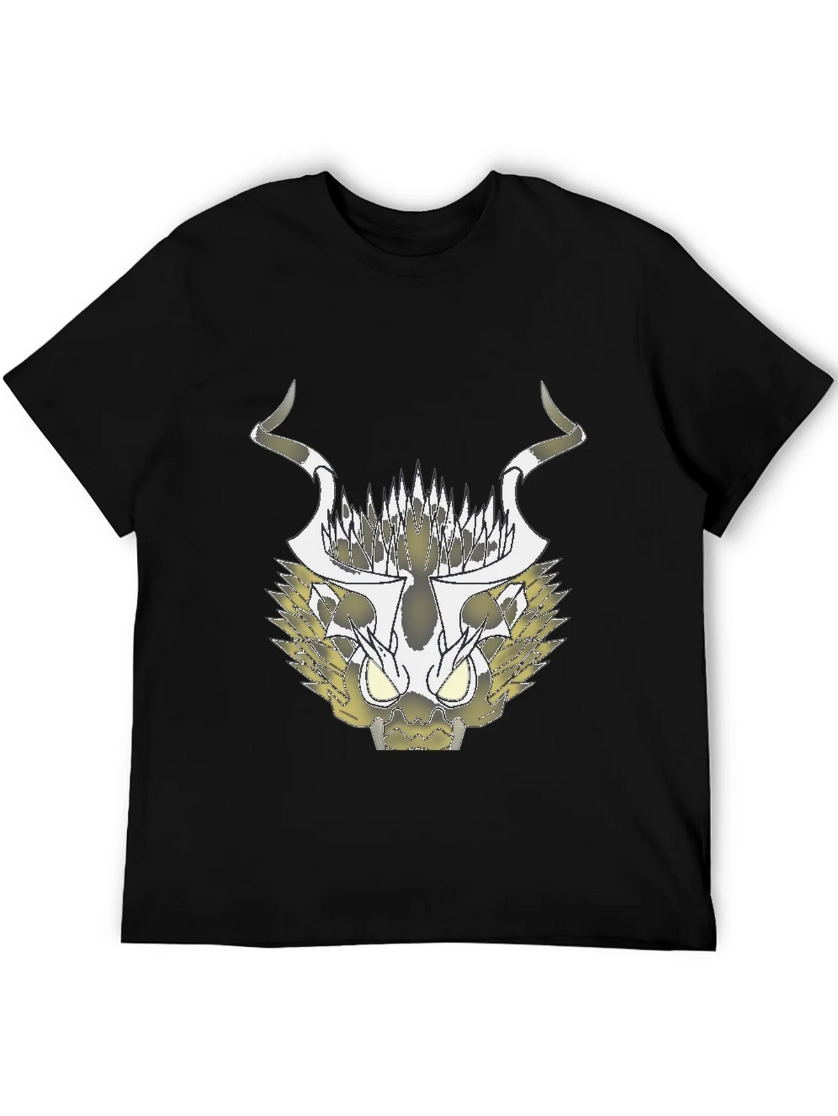 Abstract Black T-Shirt with Geometric Animal Design product image 5