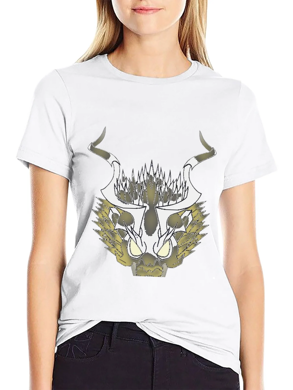 Abstract Black T-Shirt with Geometric Animal Design product image 8