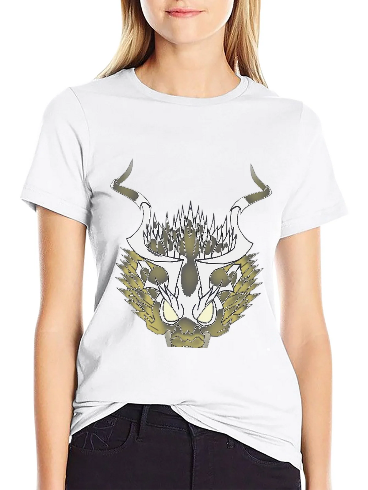 Abstract Black T-Shirt with Geometric Animal Design product image 8