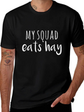 My Squad Eats Hay T-Shirt - Black Crew Neck Tee product image 1