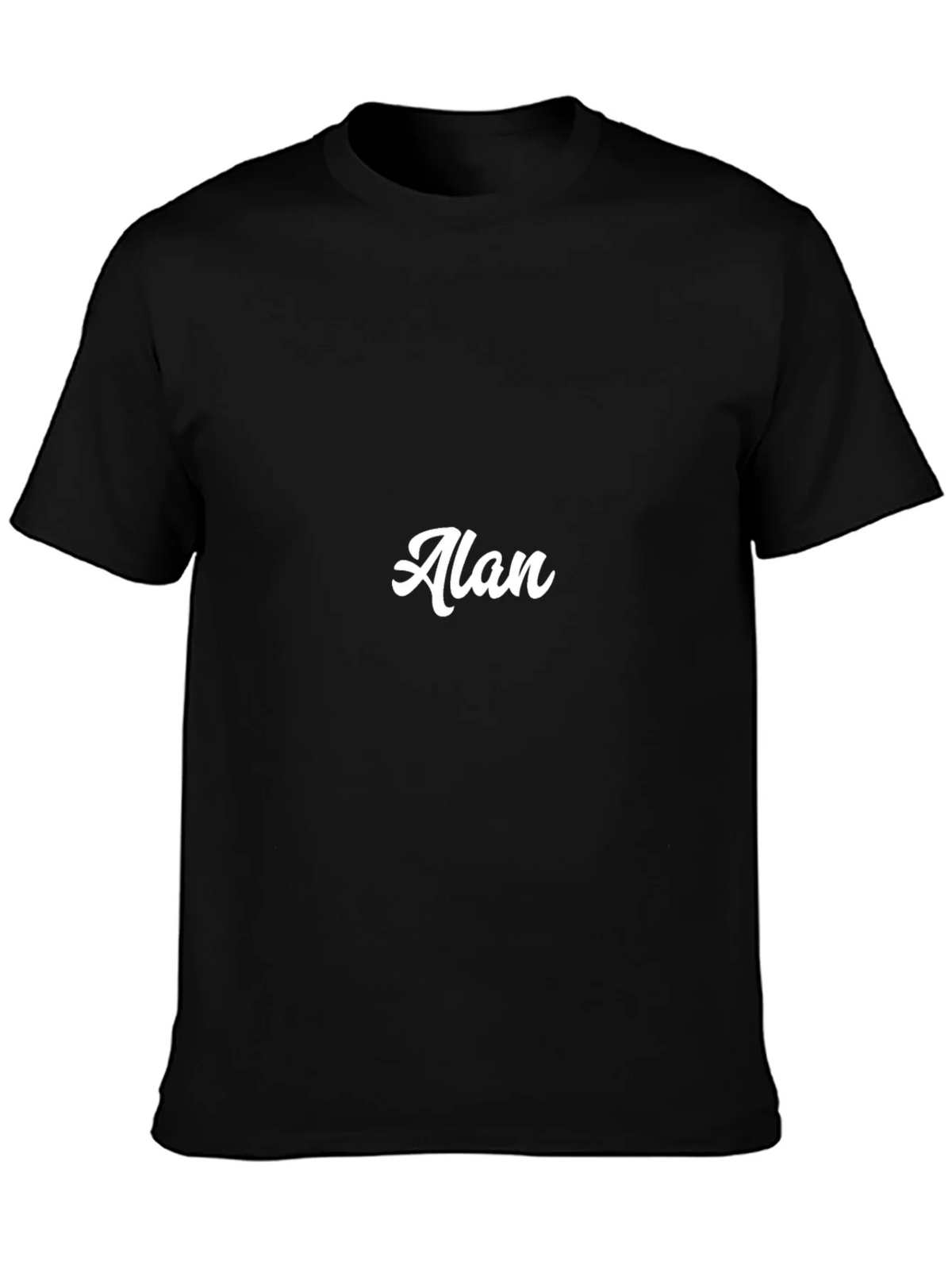 Alan Custom Name Black T-Shirt product image 1