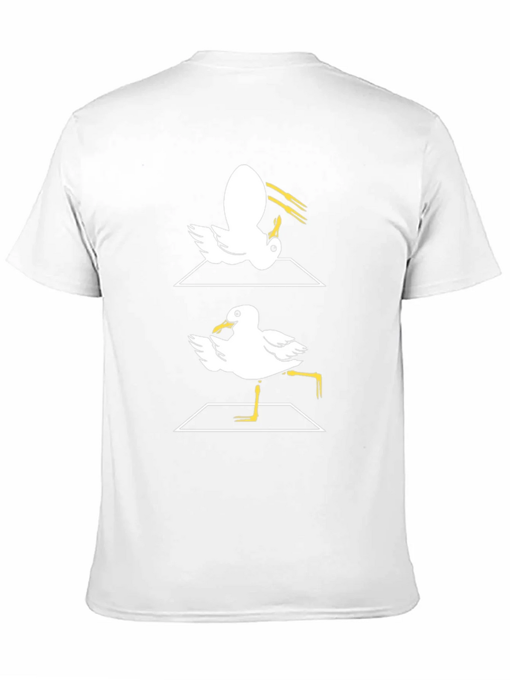 Funny Dancing Seagull Graphic Tee - Black Cotton T-Shirt product image 10