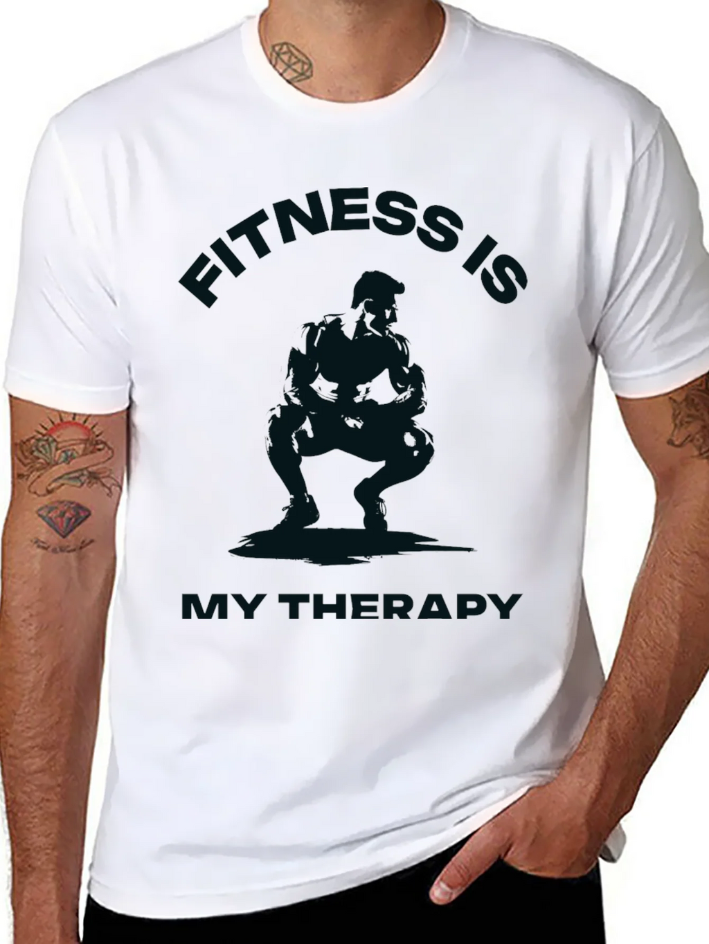 Fitness Is My Therapy Graphic T-Shirt product image 7