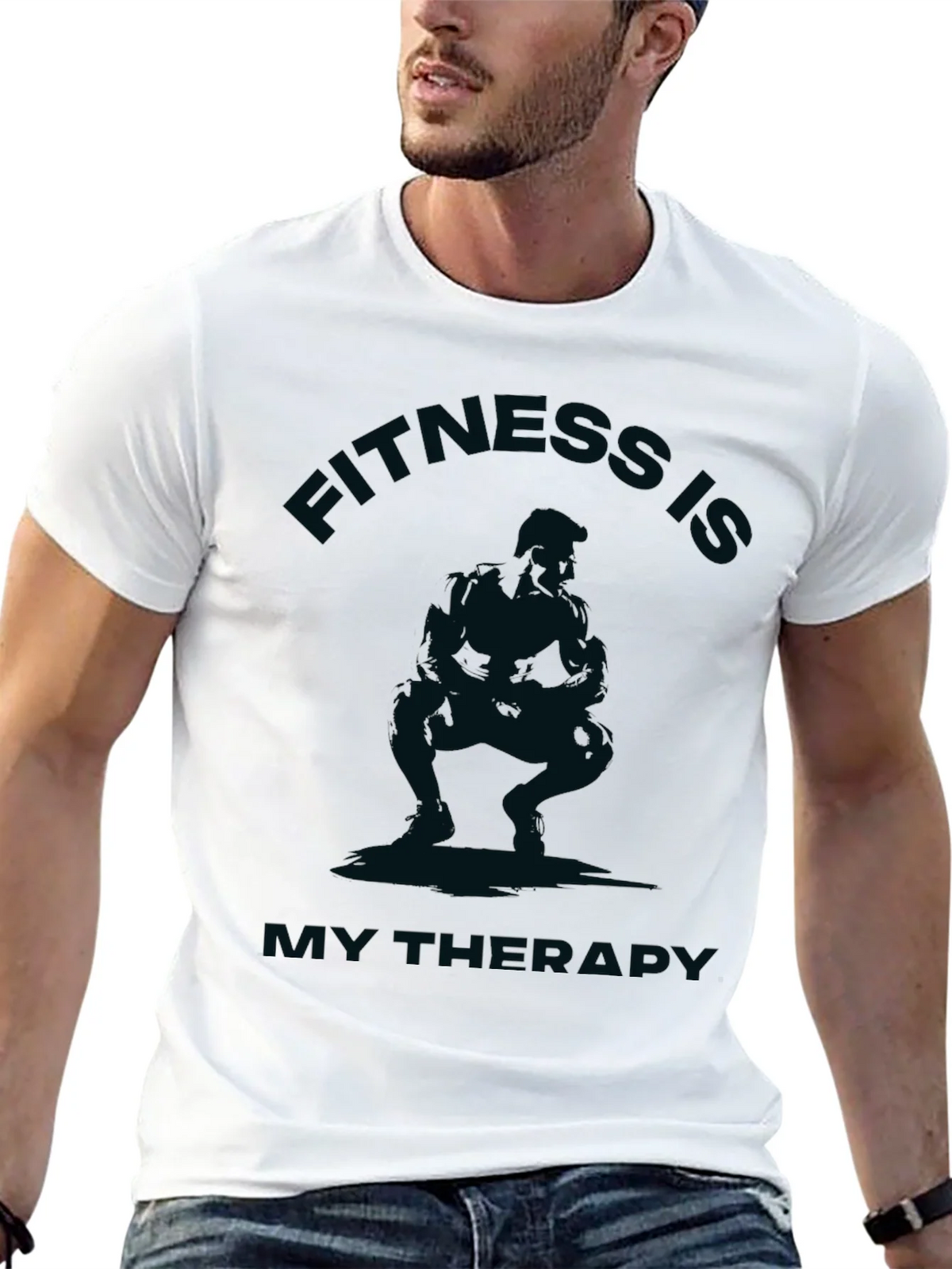 Fitness Is My Therapy Graphic T-Shirt product image 12