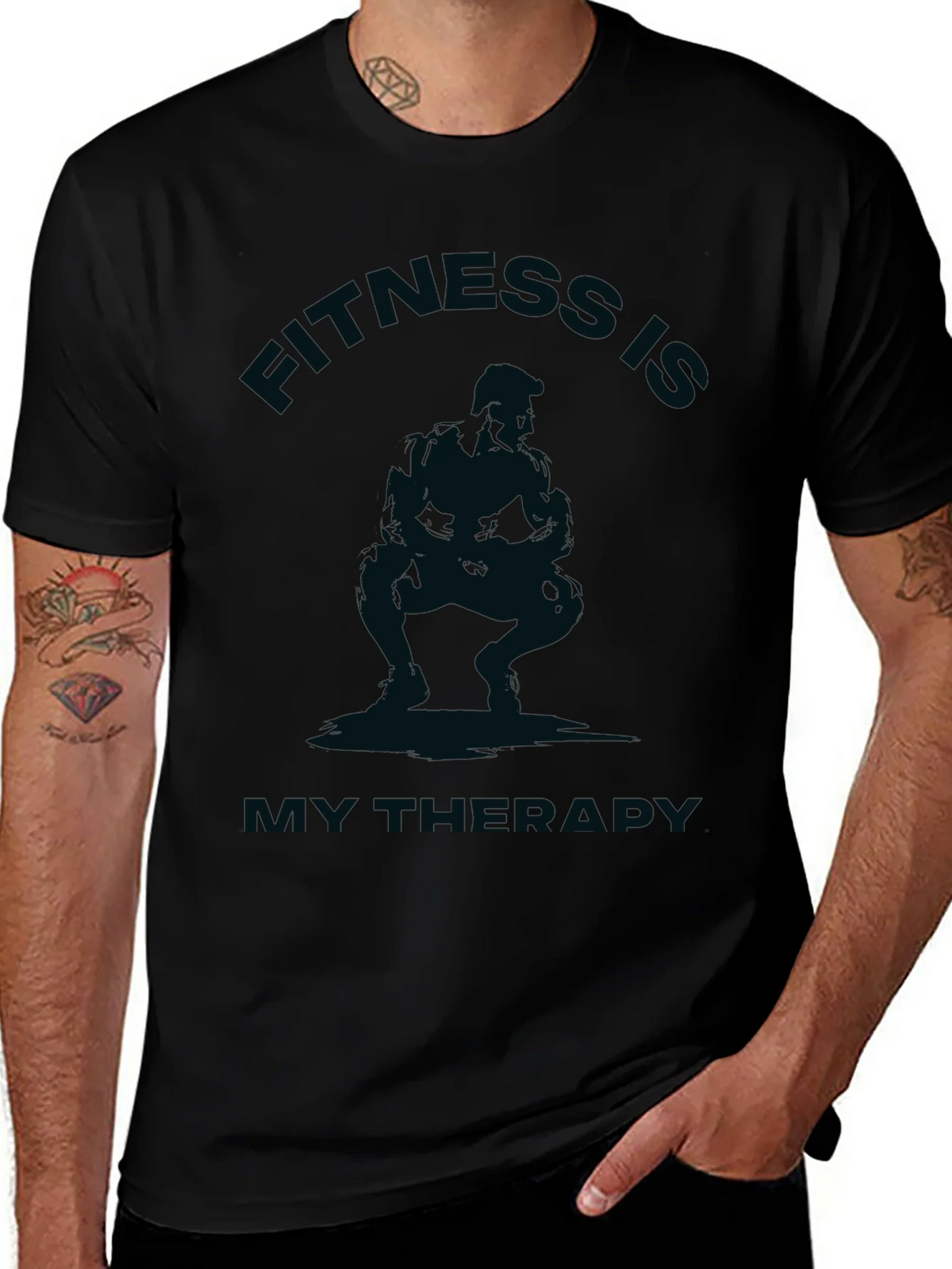 Fitness Is My Therapy Graphic T-Shirt product image 1