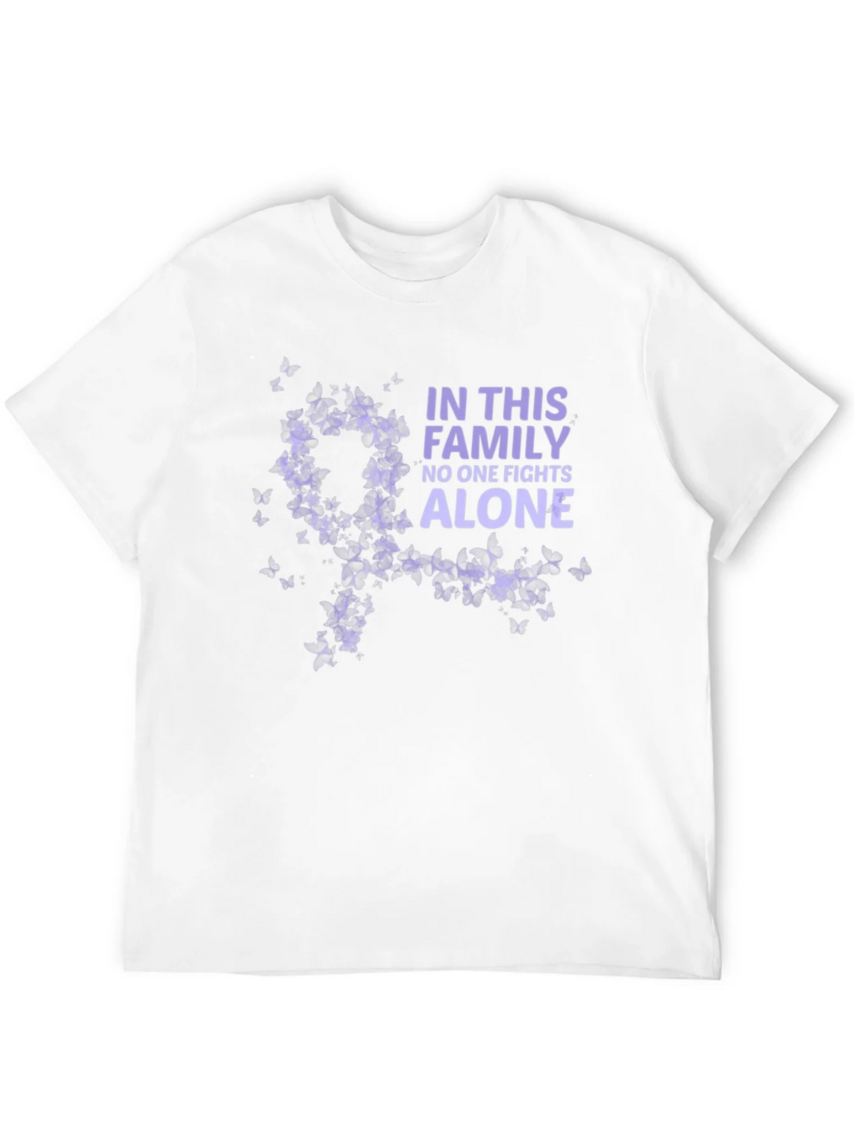 Family Fights Alone Awareness Tee - Black product image 11