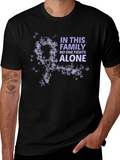 Family Fights Alone Awareness Tee - Black product image 1