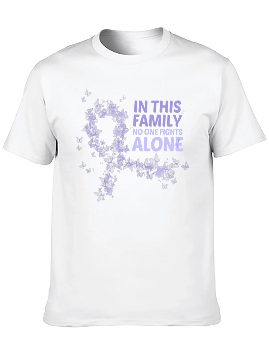 Family Fights Alone Awareness Tee - Black product image 9