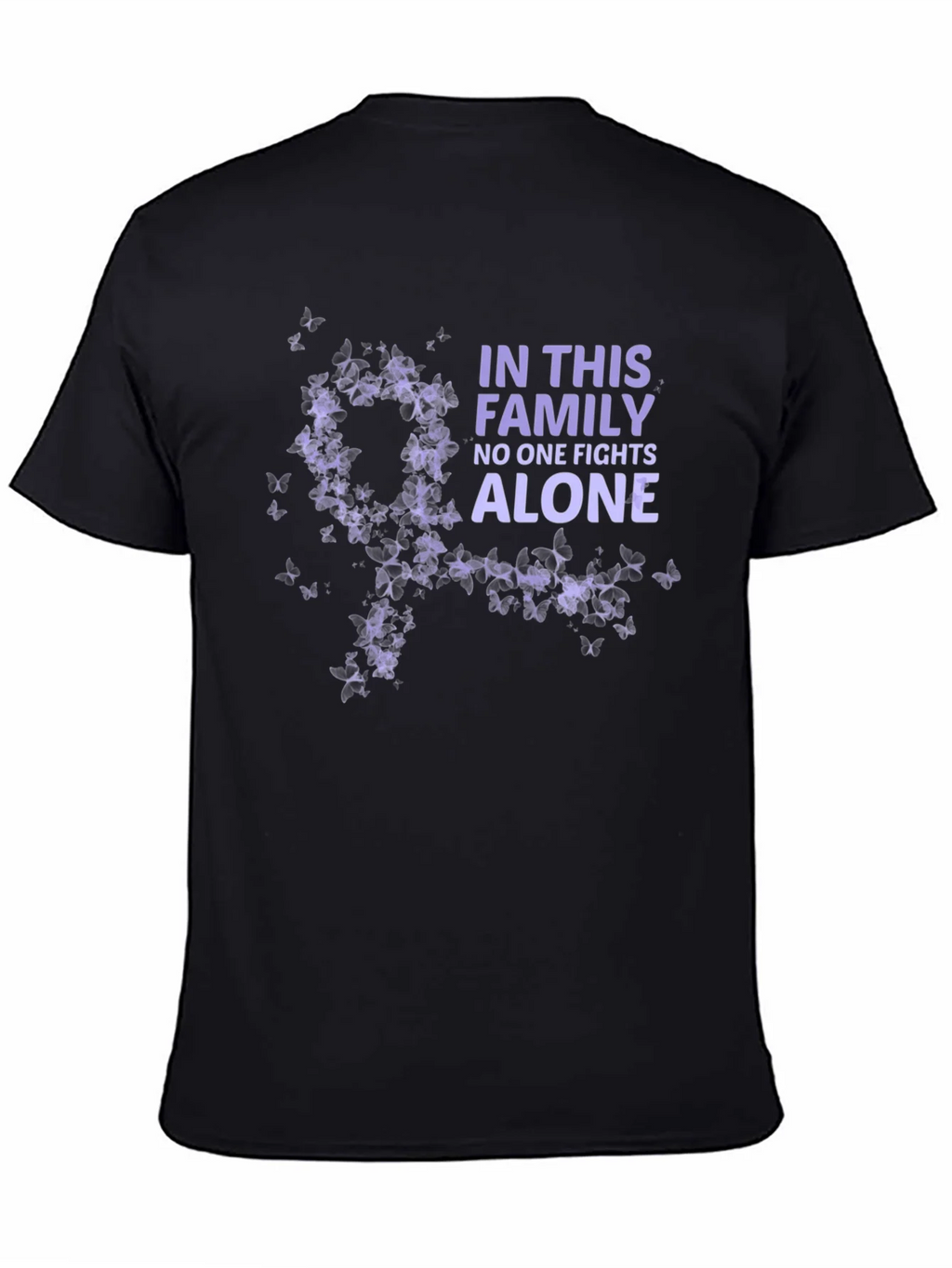 Family Fights Alone Awareness Tee - Black product image 4