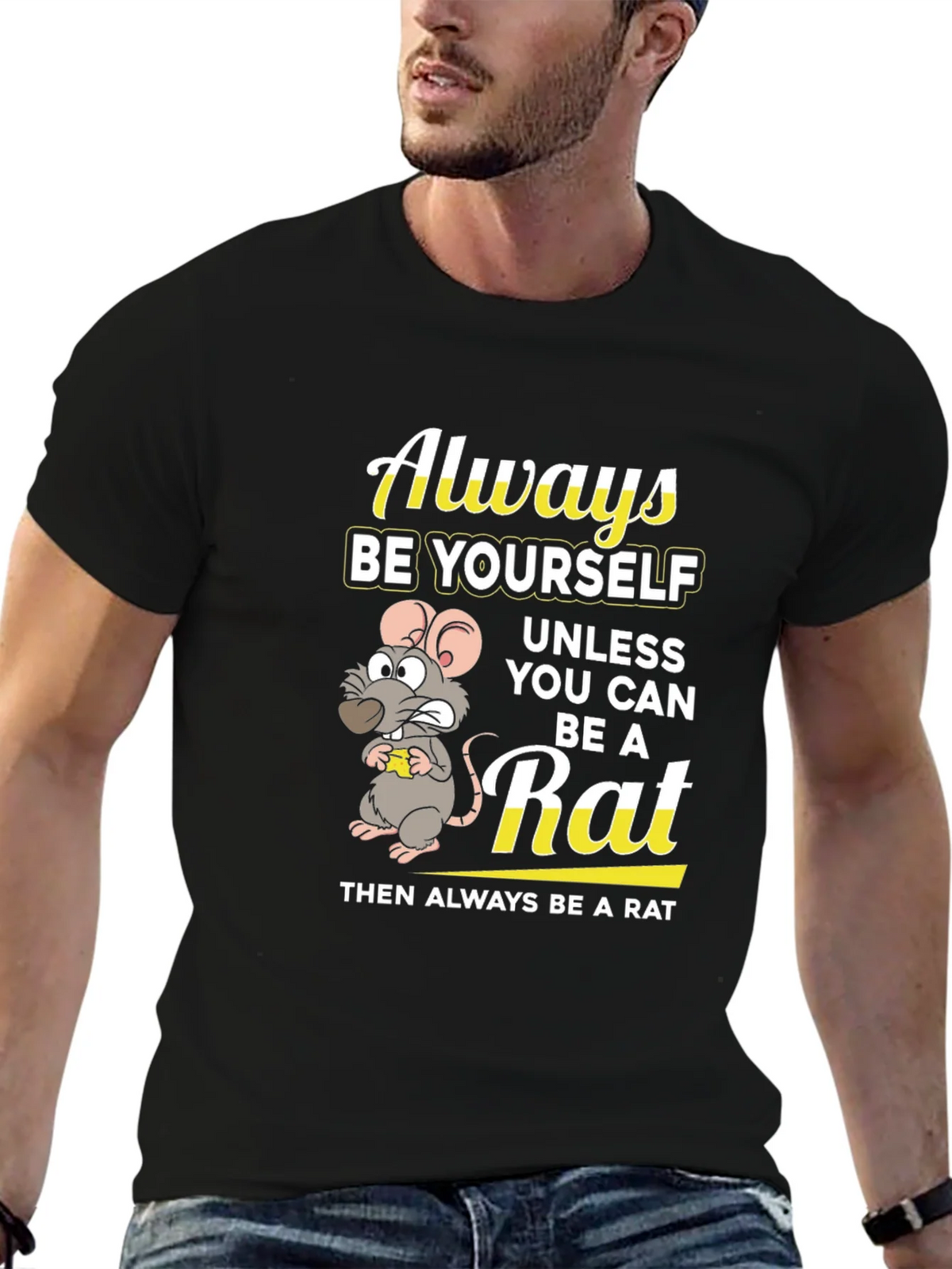Always Be a Rat Graphic T-Shirt - Funny Novelty Tee product image 6