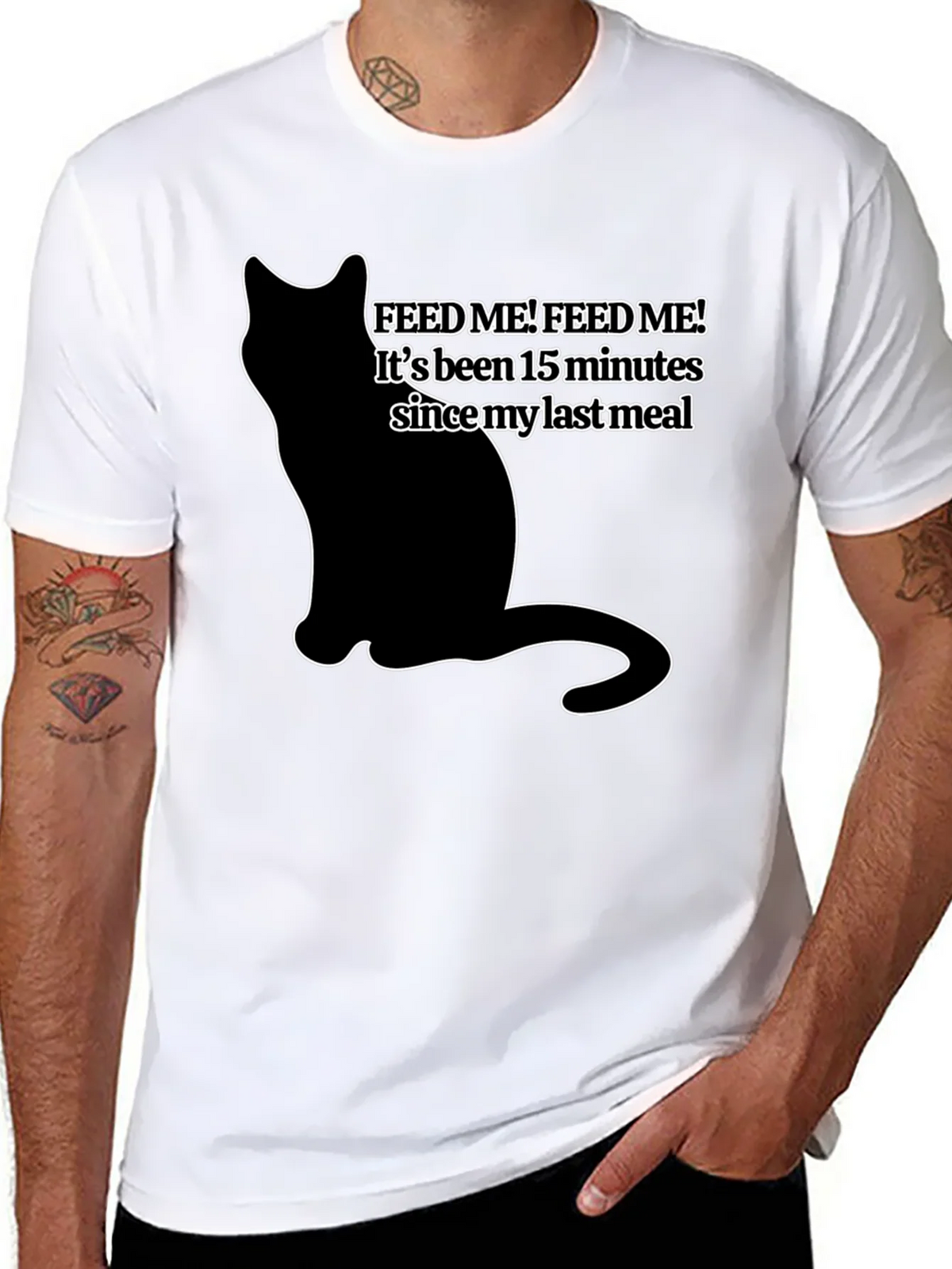 Feed Me Cat T-Shirt - Funny Pet Lover Tee product image 5
