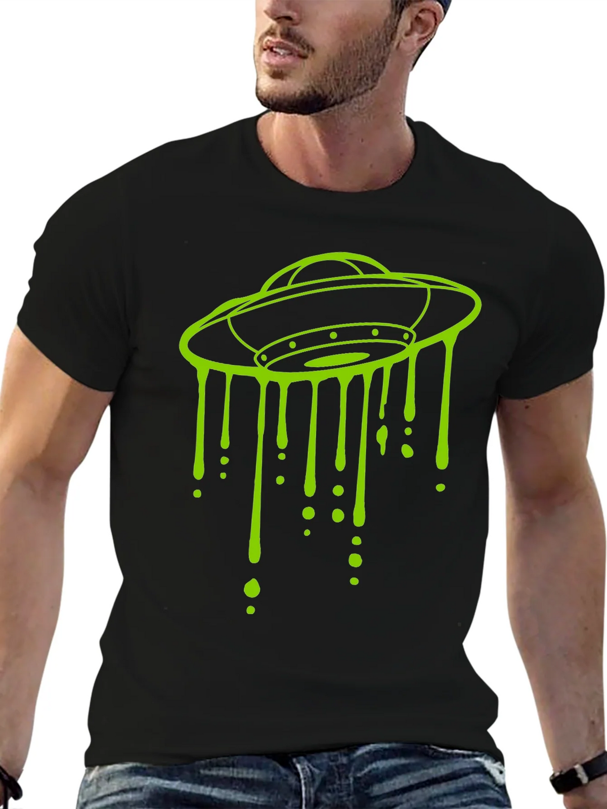 UFO Drip Graphic Tee - Mens Black T-Shirt product image 2