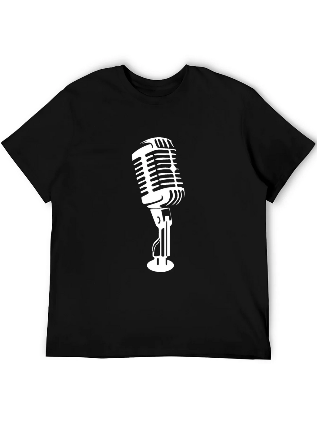 Retro Microphone Graphic Tee - Classic Black product image 5