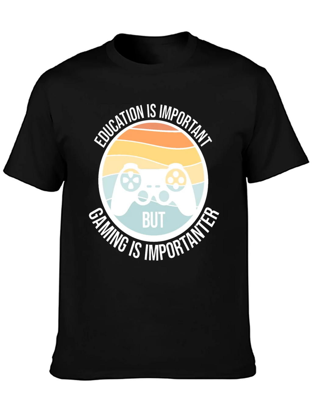 Funny Gamer T-Shirt - Education vs Gaming product image 3