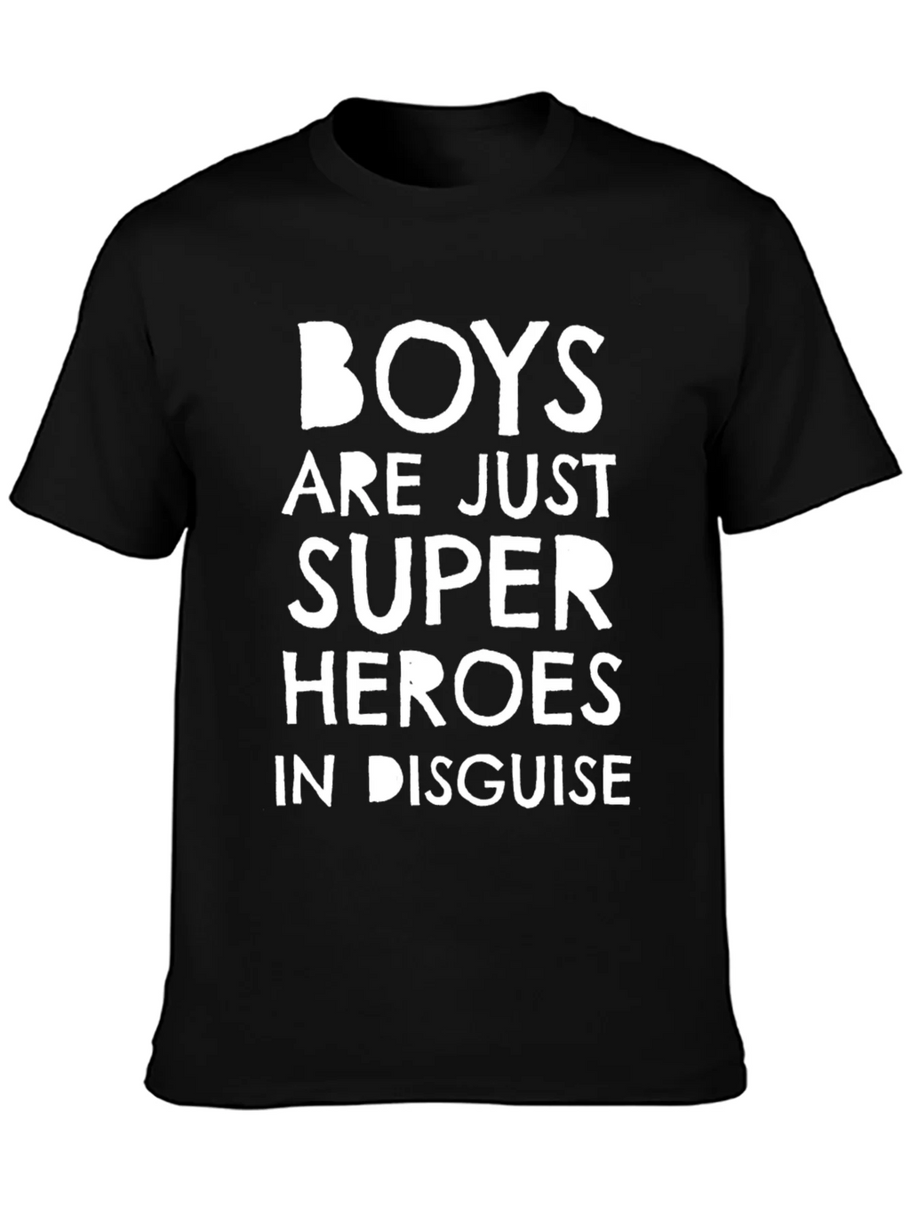 Boys are Super Heroes T-Shirt - Black Graphic Tee product image 3