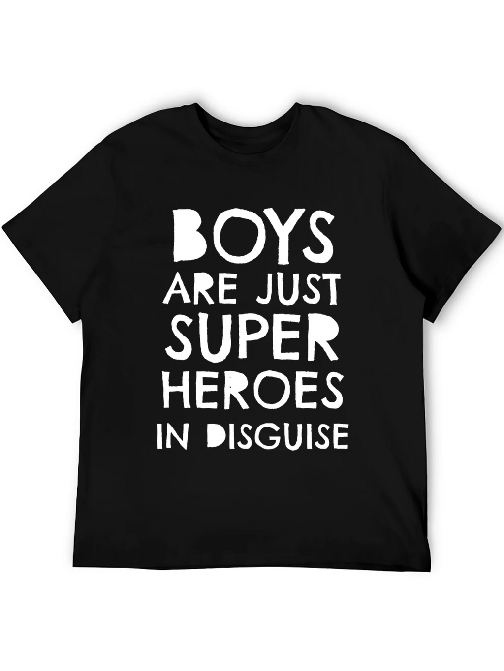 Boys are Super Heroes T-Shirt - Black Graphic Tee product image 5