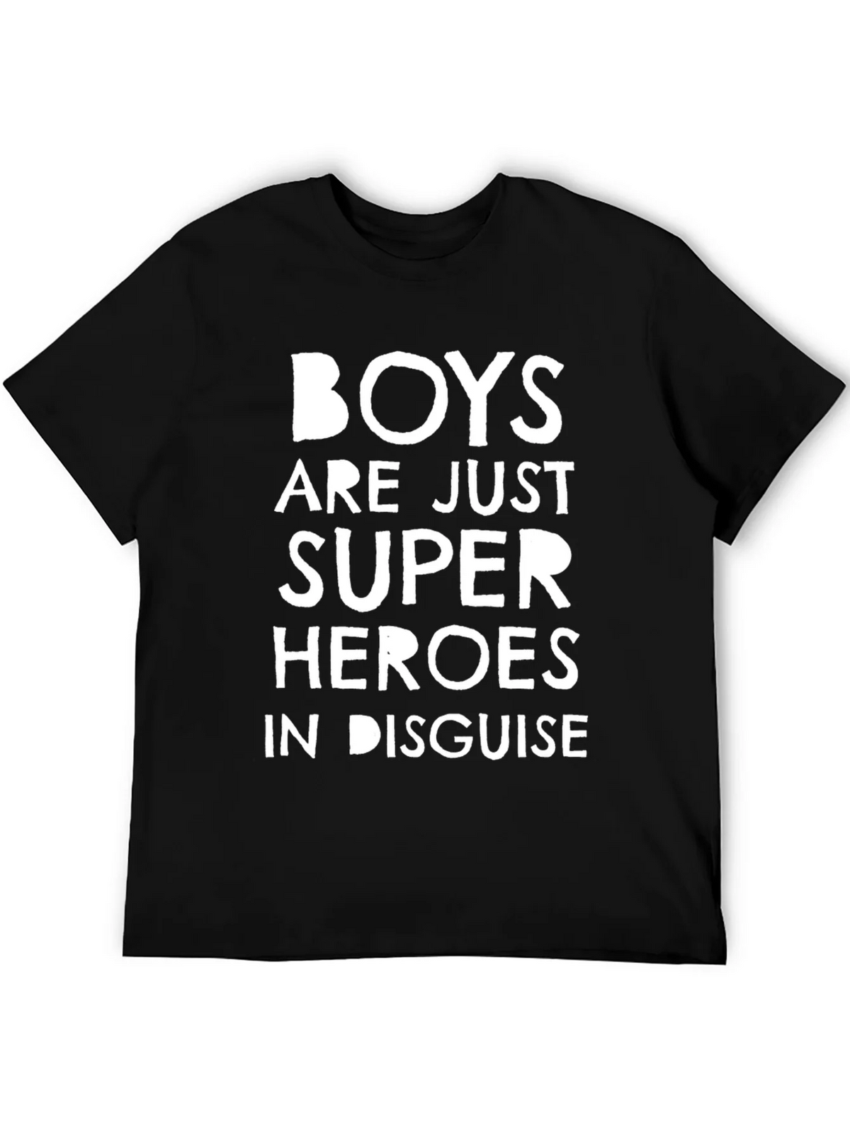 Boys are Super Heroes T-Shirt - Black Graphic Tee product image 5
