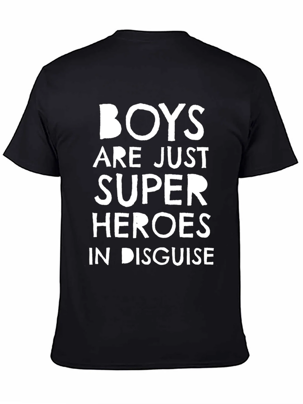 Boys are Super Heroes T-Shirt - Black Graphic Tee product image 4