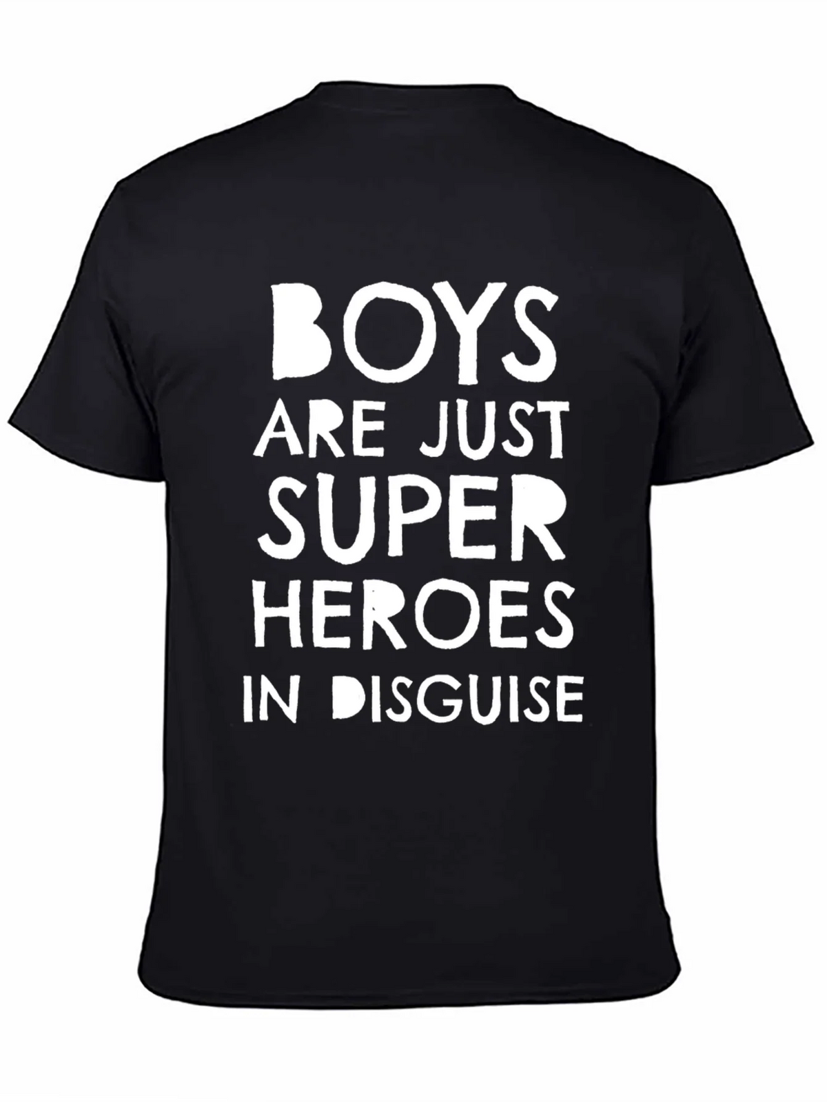Boys are Super Heroes T-Shirt - Black Graphic Tee product image 4