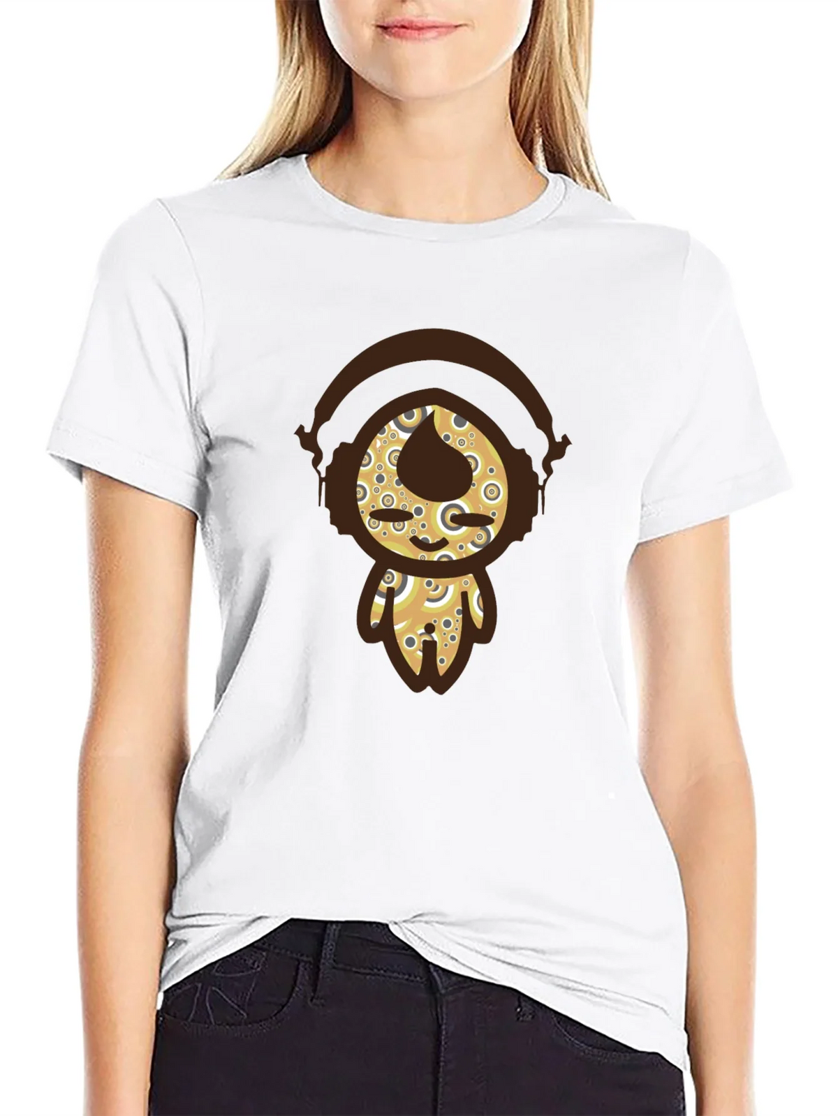 Funky Character Graphic Tee - Black Cotton product image 8